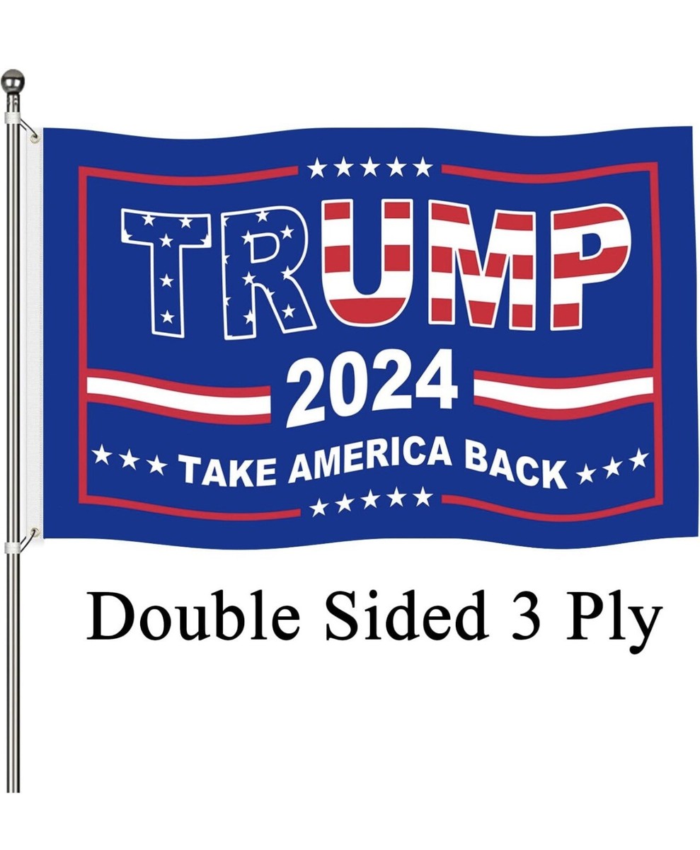 Trump 2024 Flag 3x5 Outdoor Double Sided 3 Ply-Donald Trump Take