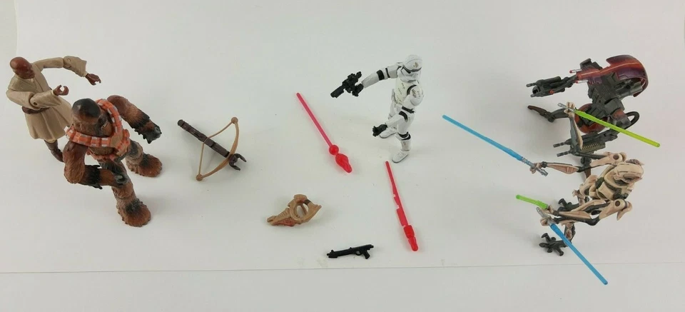Lote de figuras de acción Star Wars Hasbro 2004 LFL articuladas excelente estado sin caja Foto 2 de 4