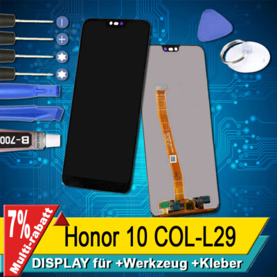 Display Für Huawei Honor 10 COL-L29 Komplettes Bildschirm Lcd Touch Schwarz +