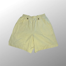 Vintage Yellow Stretch Waist Surf Style Shorts. MEDIUM