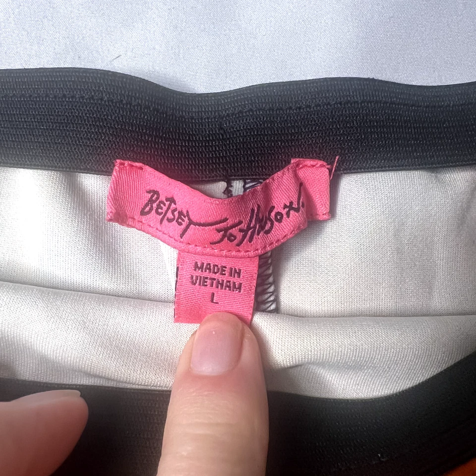 Betsey Johnson Womens Large Bold Floral Abstract Knee Fairy Grunge Pencil Skirt - Image 2 of 4