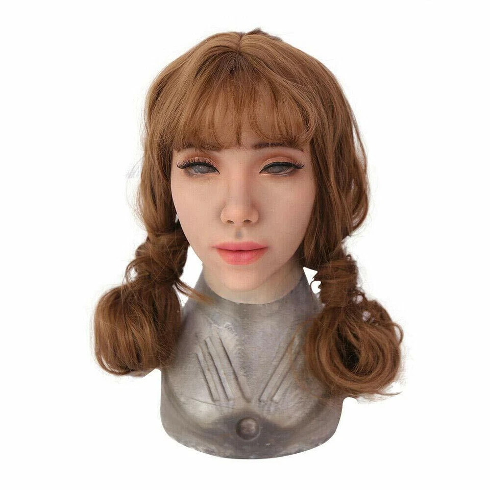 Anzi Realistic Silicone Headwear Hoods Male To Female Face Makeup For Cosplay - Image 2 of 4