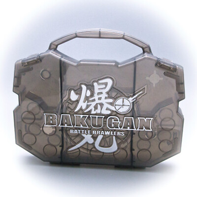 Bakugan Battle Brawlers STORAGE CASE w' HANDLE Transparent Gray | Holds 18 plus