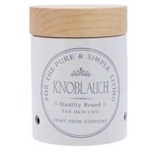 Knoblauchtopf Keramik Weiß