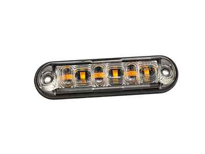 1 x EINFACHE ANPASSUNG 6x LED Low Profile Unterputz Passform Bernstein Strobe Warnleuchte