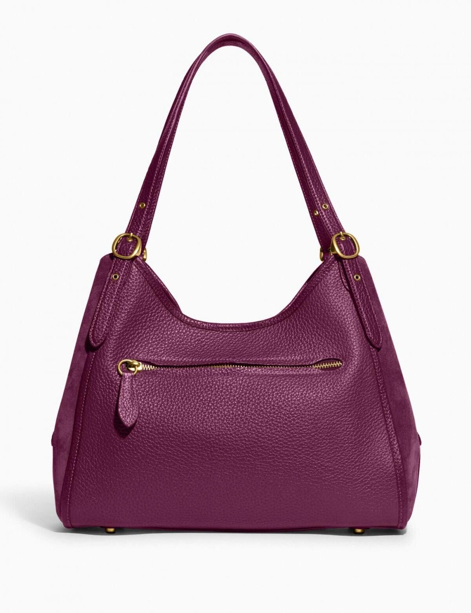 lori mixed leather and suede shoulder bag