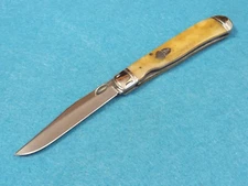 ROUGH RYDER RR1131 Trapper Linerlock Tobacco smooth bone knife 4 1/8" closed NEW