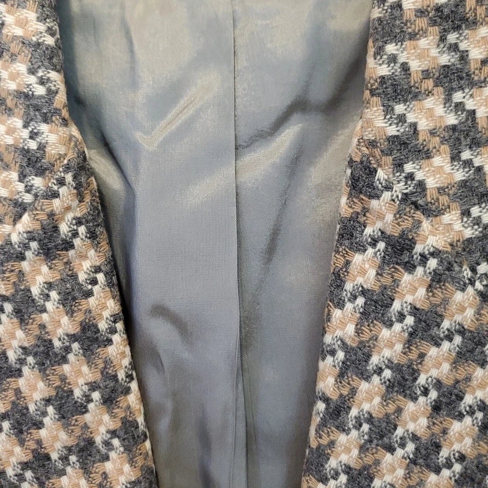 Куртка блейзер женская Alfred Dunner бирка размер 14 шерстяная с одним вырезом на пуговицах с подкладкой - Изображение 4 из 4