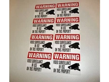 LOT OF SURVEILLANCE SECURITY CAMERA WARNING STICKERS NR