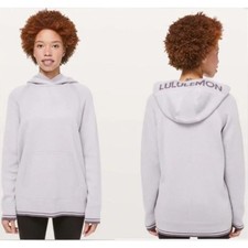 Lululemon Soothe Away Hoodie Graphite Purple Cashmere Blend Oversized No Tag