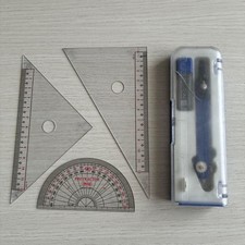 Protractor triangular ruler compass