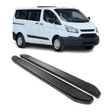 Trittbretter Seitenschweller für Ford Tourneo Custom 2013-2023 L1 Alu Schwarz 2x