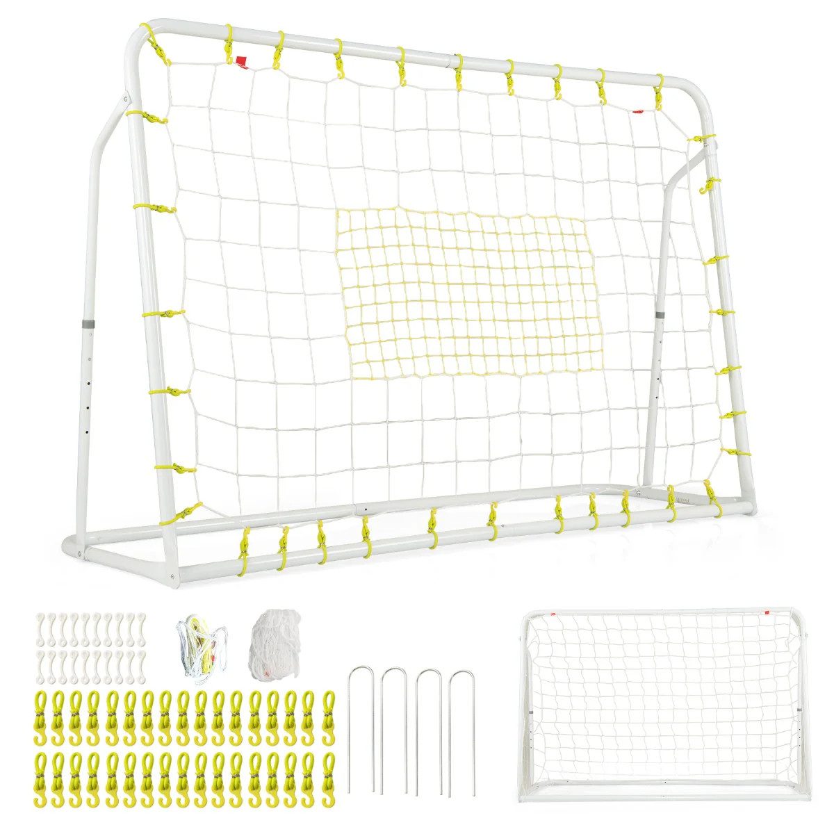 But de football extérieur 187 cm cage de foot jardin à angle réglable