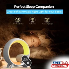 Smart Multifunctional Table Lamp Night Light Bedside Alarm Clock Music Speaker