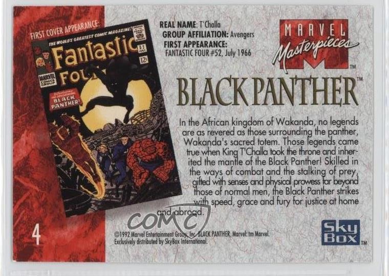 2016 Marvel Masterpieces 1992 Joe Jusko Commemorative Buybacks Black Panther 0nc thumbnail 2
