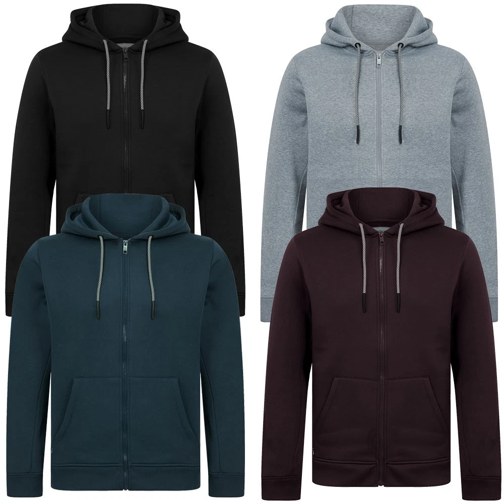 Tokyo Laundry Men's Hoodie Plain Full Zip Hooded Track Top Hoody Gym Sweatshirt