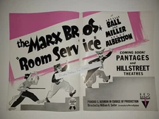 1938 The Marx Brothers Lucille Ball Room Service 12x18 industry ad clipping