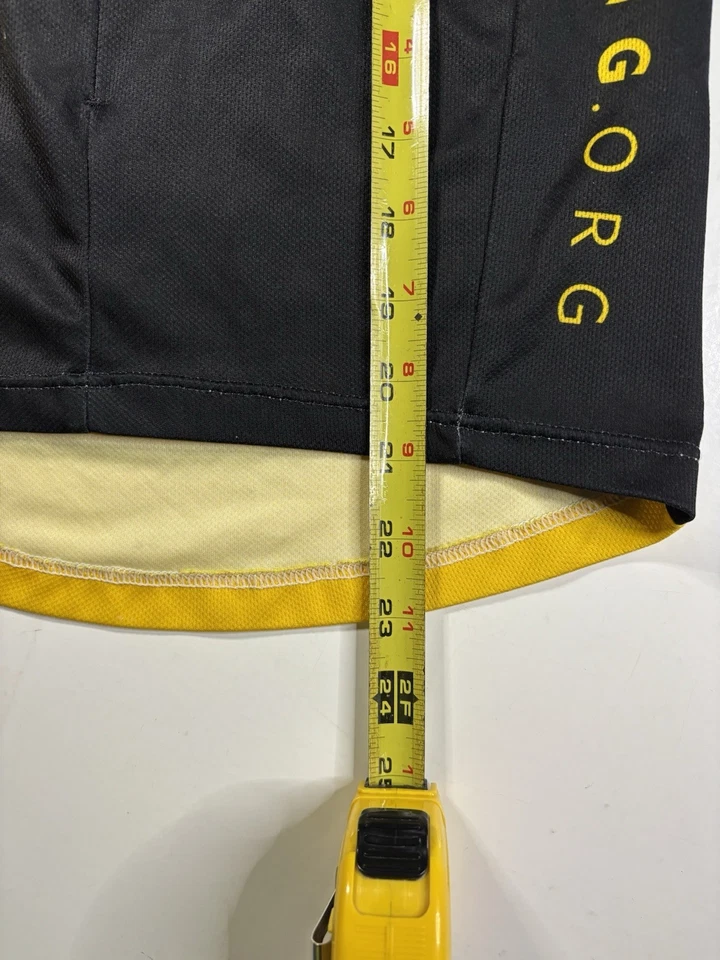 Camiseta deportiva de ciclismo Nike Livestrong amarilla para hombre talla pequeña negra Foto 3 de 4