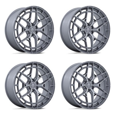 Set 4 24'' Niche NC284 Adria Platinum Brushed Face 24x10 Wheels 6x5.5 20mm Rims
