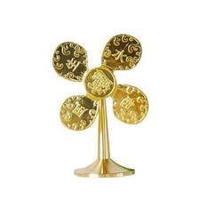 Brass Windmill Model Statue Wealth Dining Table Centerpieces Desktops Decors