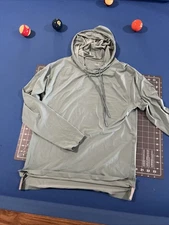 ALO Yoga Hoodie Size S Slate Green Activewear Long Sleeve Lightweight Run Gym