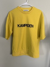 Bikkembergs Mens Yellow Embroidered Logo Jers...