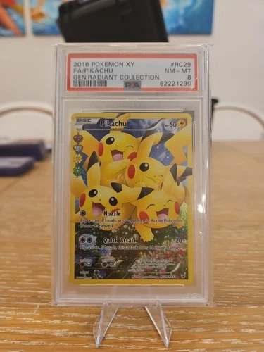 2016 POKEMON Full Art PIKACHU GENERATIONS RADIANT COLLECTION #RC29 PSA 8 🔥