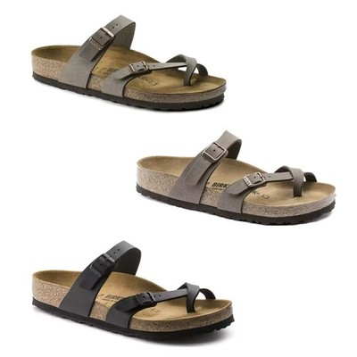 Birkenstock Mayari Birkibuc Stone Mocha Black Wide Sandals Women s Size US 6-10