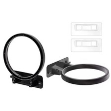 2PCS Black Wall Mounted Polypropylene Basketball Storage Display Rack Holder