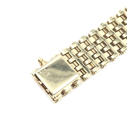 Pulsera alfombra oro amarillo 14kt 17,5 cm cadena oro 10 mm macizo 585 joyería 19,3 - Imagen 15 de 16