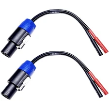 CESS-095 Speakon Plug to Banana Female Jack Speaker Cable Adapter, 680 Strand...