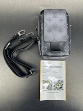 Louis Vuitton Double Phone Pouch NM Reverse Monogram Eclipse Canvas