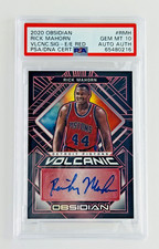 Rick Mahorn Obsidian Volcanic Electric Etch Red Auto /5 PSA 10 POP 1 Pistons