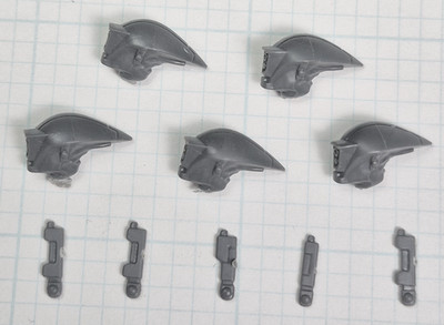Tau Empire Pathfinder Helmets w/ Comms x5 | Warhammer 40K Bits Lot