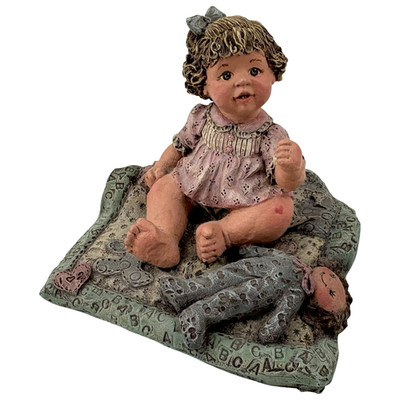 Sarah's Attic Forever Friends Figurine Girl on Blanket Doll VTG 1991 USA #15