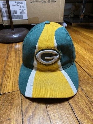 Vintage Green Bay Packers Strap Back Two Tone Hat NFL  90s 00s Adjustable Cap