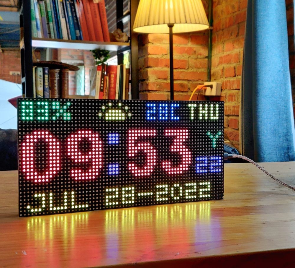 Ntp Alarm Clock Rbg Matrix Led Display Esp8266 Electronic Di