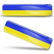 Ukraine Flag 3D Silicone Gel Sticker - EU Made | F 25