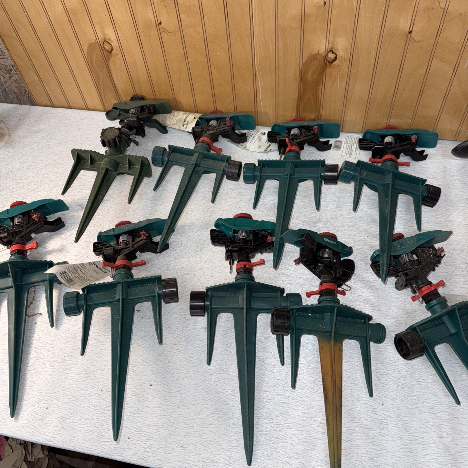 Gilmour/plastic Adjustable Pulse Sprinkler Head 5800 Sq Ft  Lot Of 9   