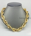 10k Real Gold Rope Chain Necklace 22 Inch 15mm Men thick Brand NEW On Sale