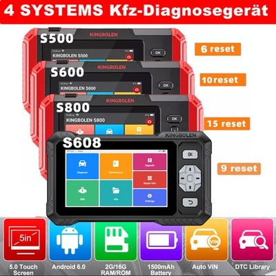KINGBOLEN S800 S608 4-System-Kfz-Diagnosegerät ABS SRS ECM TCM Auto-OBD-Scanner