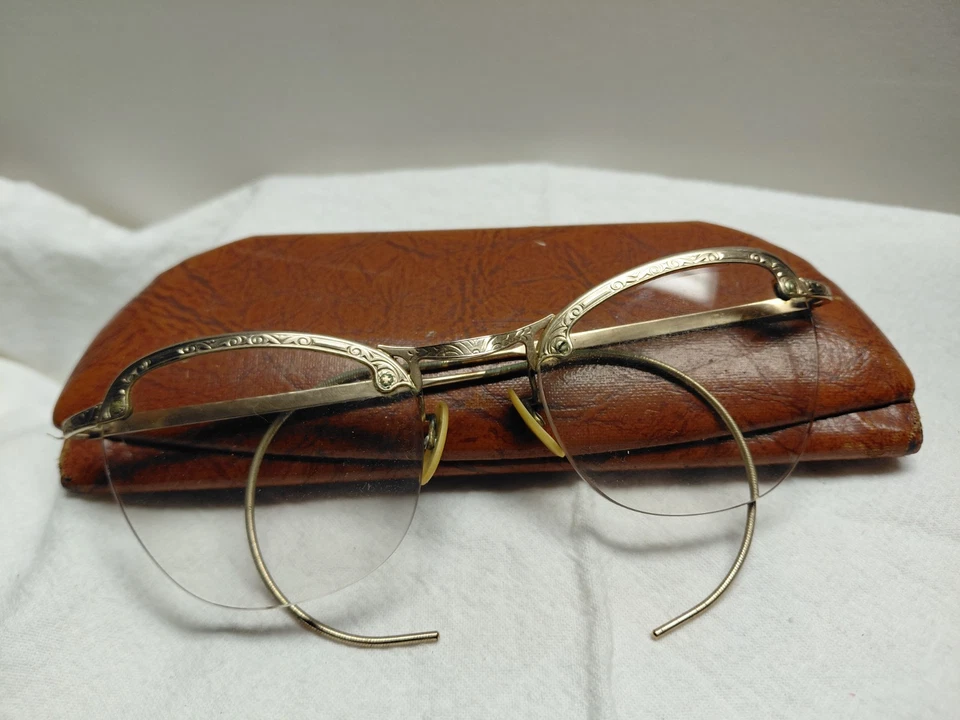 Vintage-Old C.O.C. 1/10-12K G.F. Laur Partial-Frame Glasses With Case - Image 2 of 4