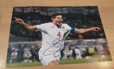 Superb Hand Signed Steven Gerrard Liverpool & England 12x8" Photo