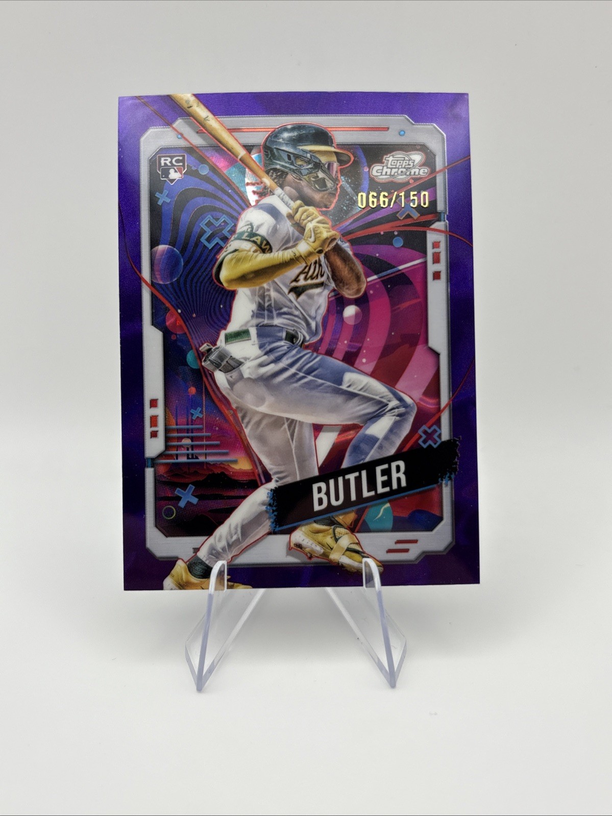 2024 Topps Cosmic Chrome - Lawrence Butler #22 Purple Nebula Refractor /150 (RC)