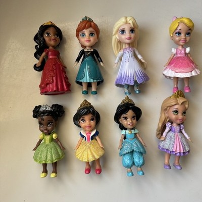Disney Prinzessin Mini Kleinkind Puppen Konvolut x 8 - etwa 3 Zoll groß Frozen Tiana
