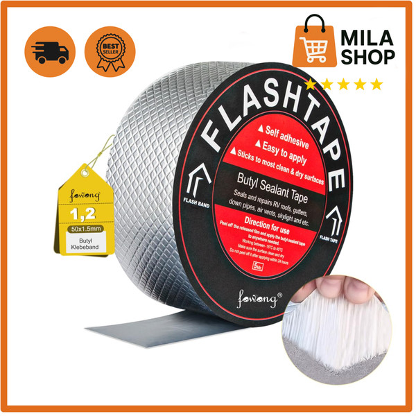 Butylband Selbstklebend 5Cm X 5M Alu Butyl Dichtungsband Wasserdicht Dach-image