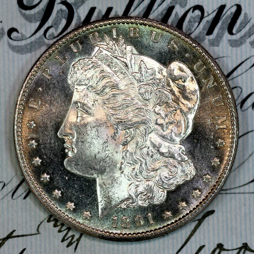 * 1891-S CAMEO DMPL * SOLID+ GEM BU MS MORGAN SILVER DOLLAR * FROM COLLECTION