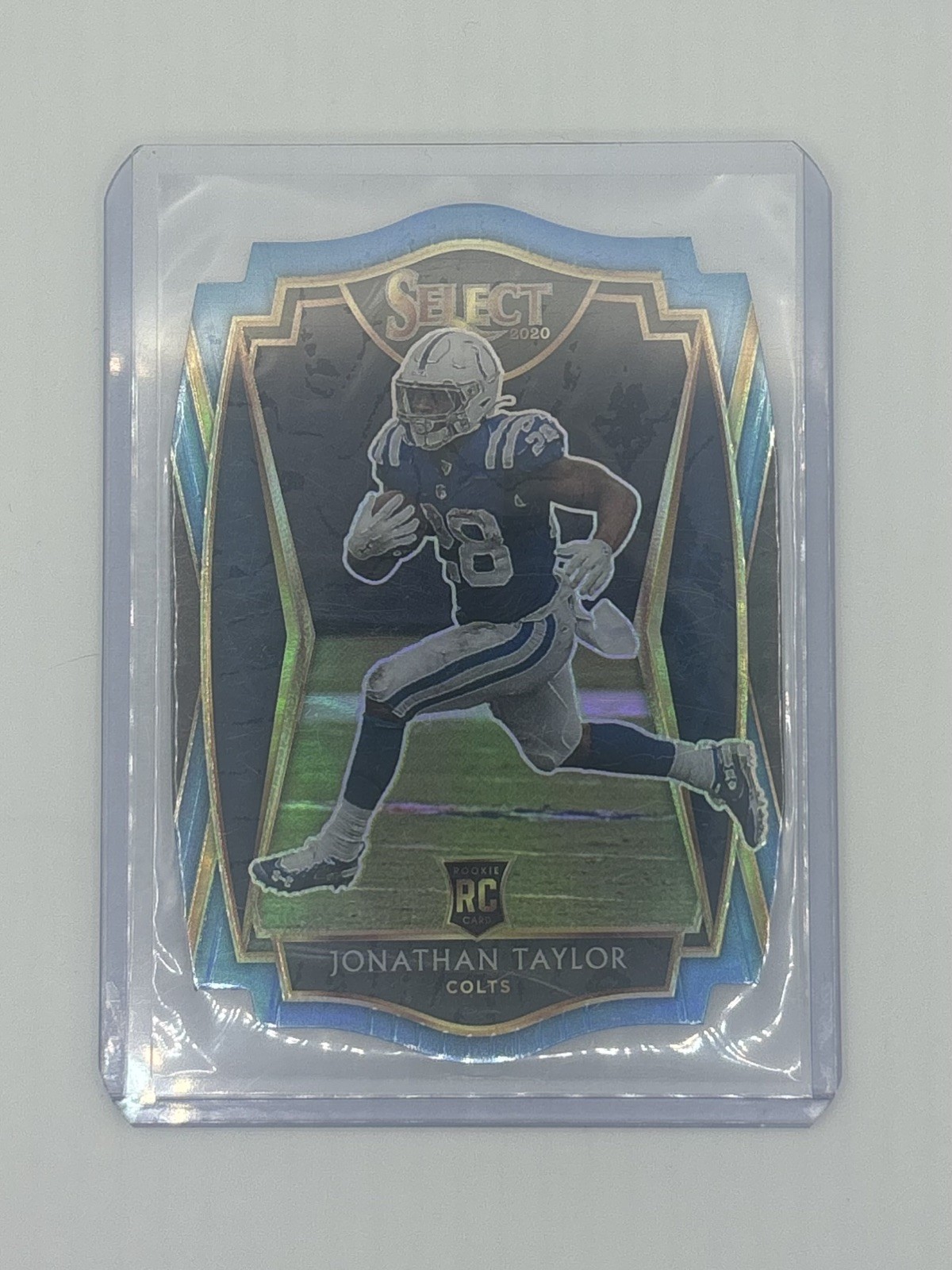 2020 Panini Select - Concourse Jonathan Taylor #53 Light Blue Prizm Die-Cut (RC)