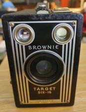 Kodak Six-16 Brownie Camera Vintage Art Deco Face, Viewfinders Shutter Mirrors