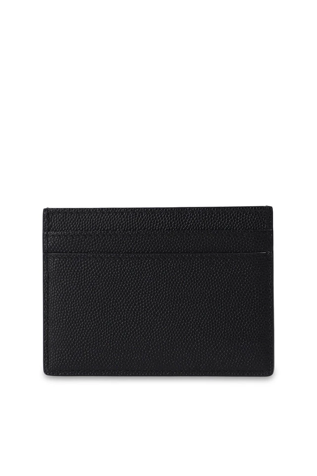 Saint Laurent YSL Monogram Card Case In Grained Leather All Black - Image 4 of 4